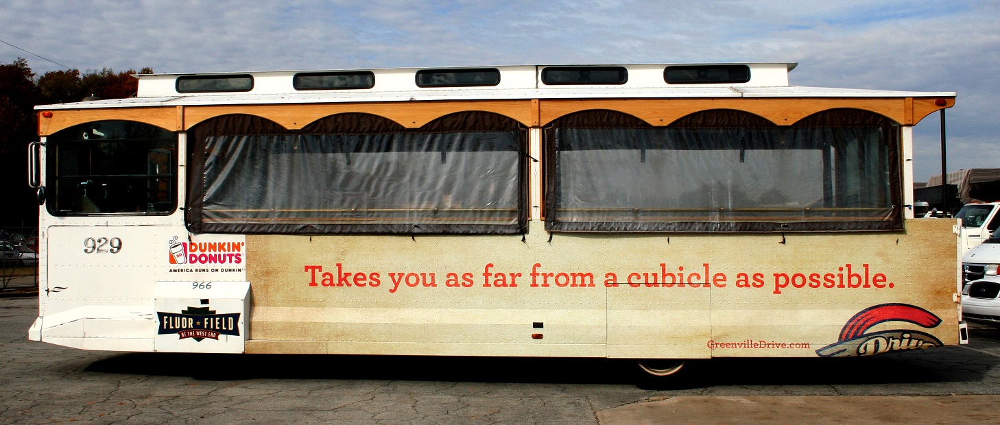 Greenville-Drive-outdoor-advertising-copywriting-by-lochness-marketing-trolley-cubicle