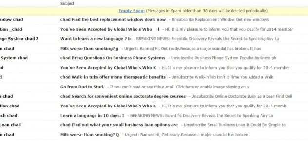 Spam Folder | Lochness Marketing blog on David Ogilvy